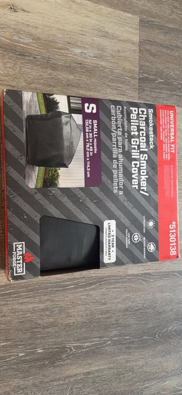 Master Forge Small Smokestack Charcoal Smoker Pellet Grill Cover